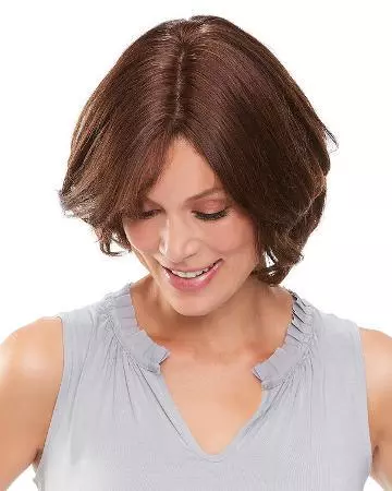   solutions photo gallery toppers synthetic hair toppers jon renau 01 beginning stage 03 easipart french 02 jon renau easipart french synthetic topper 8 inch 6rn brunette womens hair loss 02